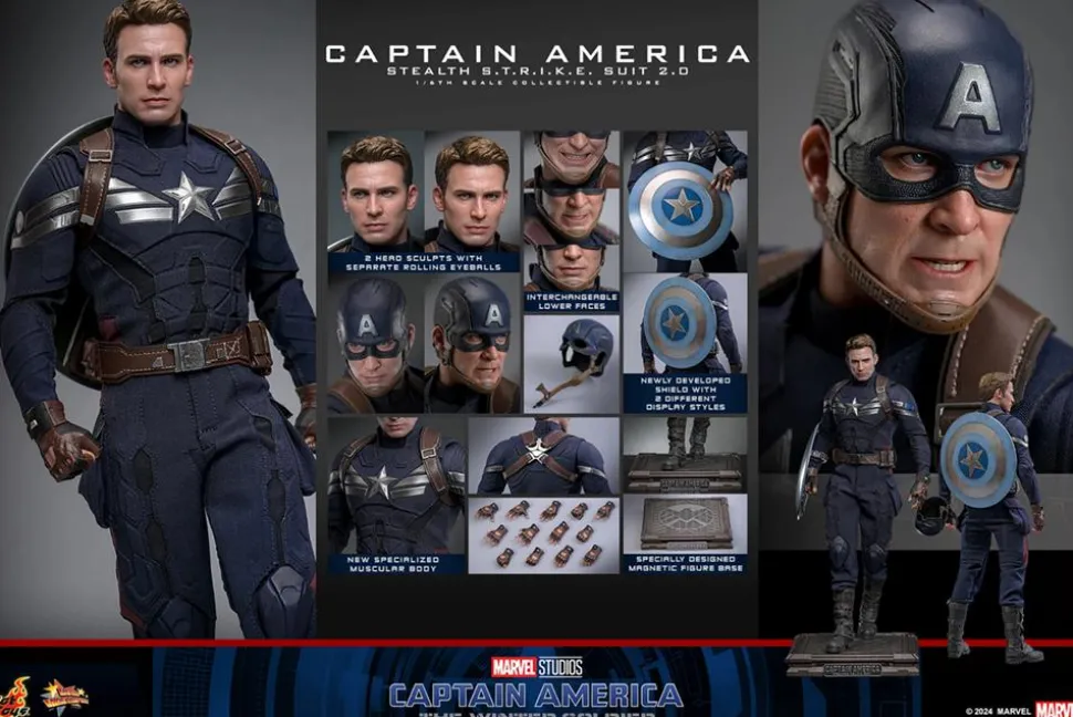 Captain America 2: The Winter Soldier - Captain America (Stealth S.T.R.I.K.E. Suit) 2.0 1/6th Hot Toys Action Figure
