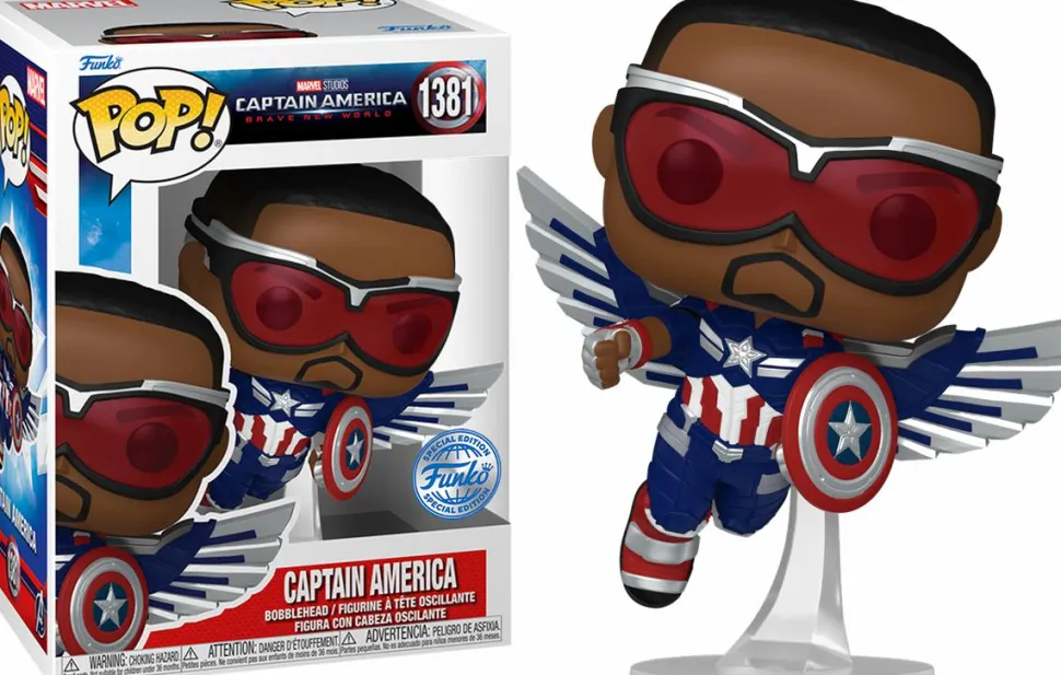 Captain America: Brave New World - Captain America (Sam Wilson) Flying Pop! Vinyl Figure (Popcultcha Exclusive)