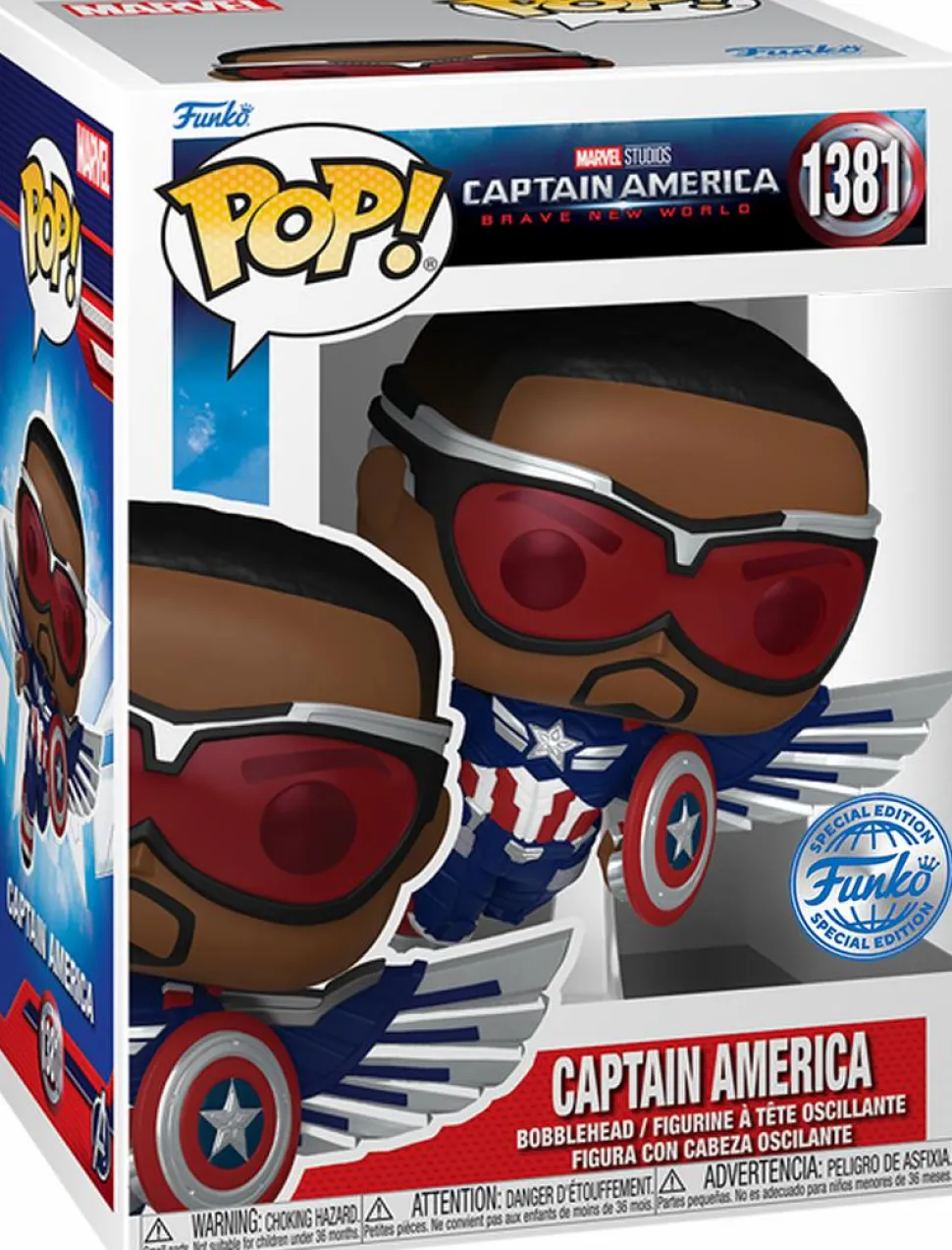 Captain America: Brave New World - Captain America Mystery Box (Includes Sam Wilson & 3 Exclusive Pop! Vinyl Figures)