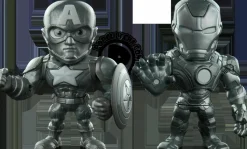 Captain America: Civil War - Iron Man and Captain America 4” Metals Die-Cast Bare Metal Action Figure 2-Pack (2016 Convention Exclusive)