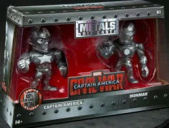 Captain America: Civil War - Iron Man and Captain America 4” Metals Die-Cast Bare Metal Action Figure 2-Pack (2016 Convention Exclusive)