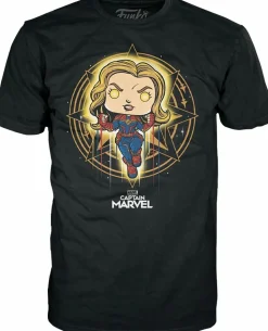 Captain Marvel (2019) - Captain Marvel Diamond Glitter Pop! Vinyl Figure & T-Shirt Box Set