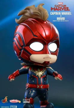 Captain Marvel (2019) - Captain Marvel & Movbi Cosbaby Hot Toys Bobble-Head Figure 2-Pack