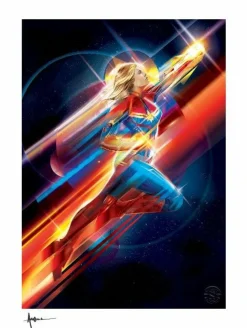Captain Marvel (2019) - Higher, Further, Faster Fine Art Print by Orlando Arocena