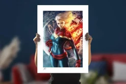 Captain Marvel - Captain Marvel Fine Art Print by Stanley "Artgerm" Lau