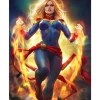 Captain Marvel - Captain Marvel Fine Art Print by Derrick Chew