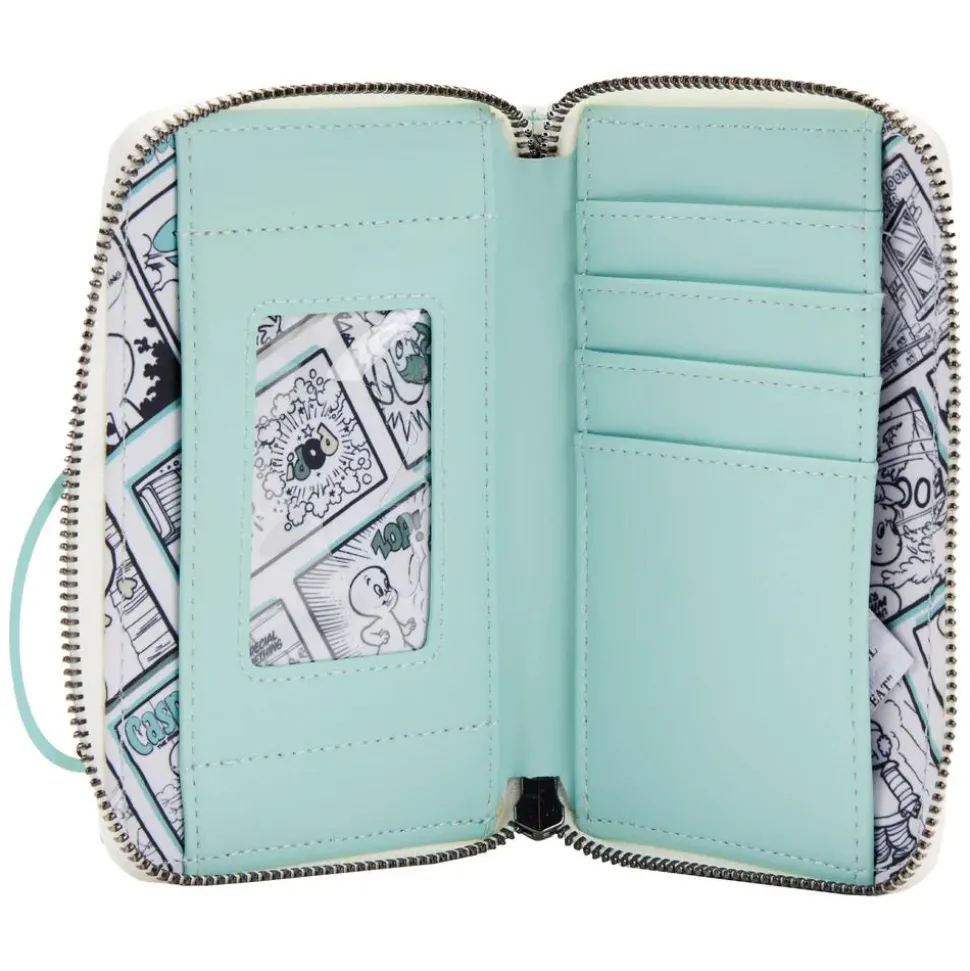 Casper the Friendly Ghost - Let’s Be Friends Glow in the Dark 4” Faux Leather Zip-Around Wallet
