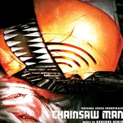 Chainsaw Man - Original Series Soundtrack by Kensuke Ushio 2xLP Vinyl Record (Red with Black Splatter Coloured Vinyl)