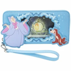 Cinderella (1950) - Cinderella Lenticular Princess Series 4” Faux Leather Zip-Around Wristlet