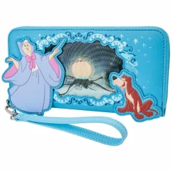 Cinderella (1950) - Cinderella Lenticular Princess Series 4” Faux Leather Zip-Around Wristlet