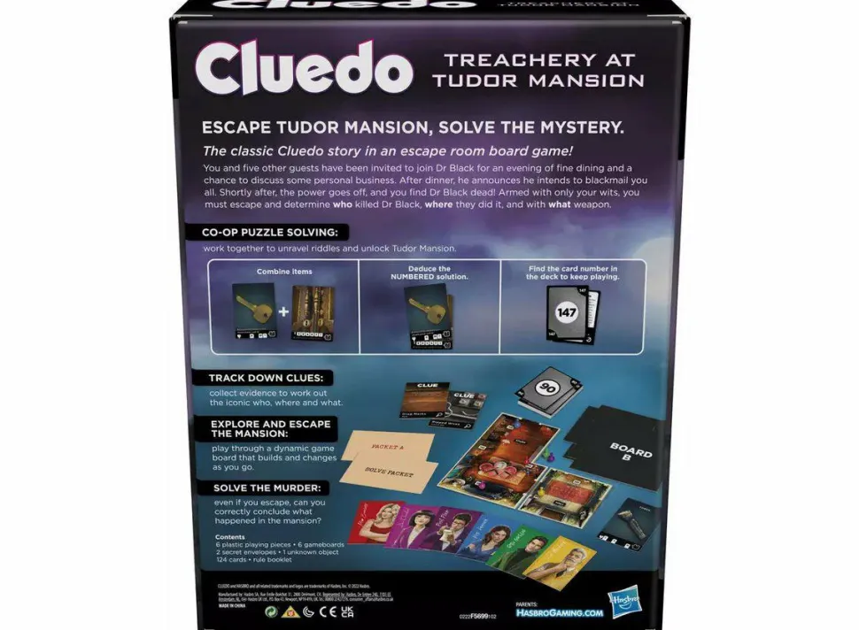 Cluedo - Escape Treachery at Tudor Mansion Board Game