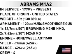 Cobi: Armed Forces - Abrams M1A2 Tank Building Block Construction Set (174 Pieces)