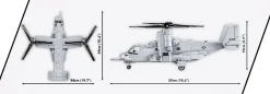 Cobi: Armed Forces - Bell Boeing V-22 Osprey Helicopter 1/48th Scale Building Block Construction Set (1090 Pieces)