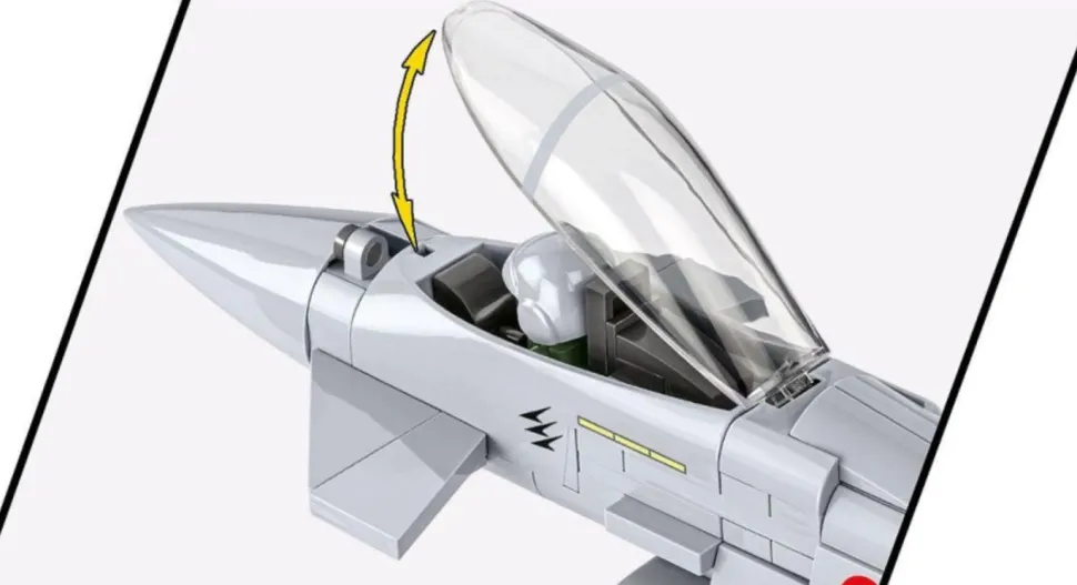 Cobi: Armed Forces - Eurofighter F2000 Typhoon Fighter Jet 1/48th Scale Building Block Construction Set (642 Pieces)