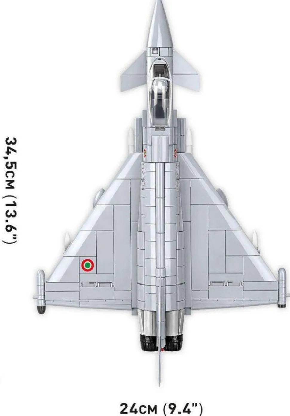 Cobi: Armed Forces - Eurofighter F2000 Typhoon Fighter Jet 1/48th Scale Building Block Construction Set (642 Pieces)