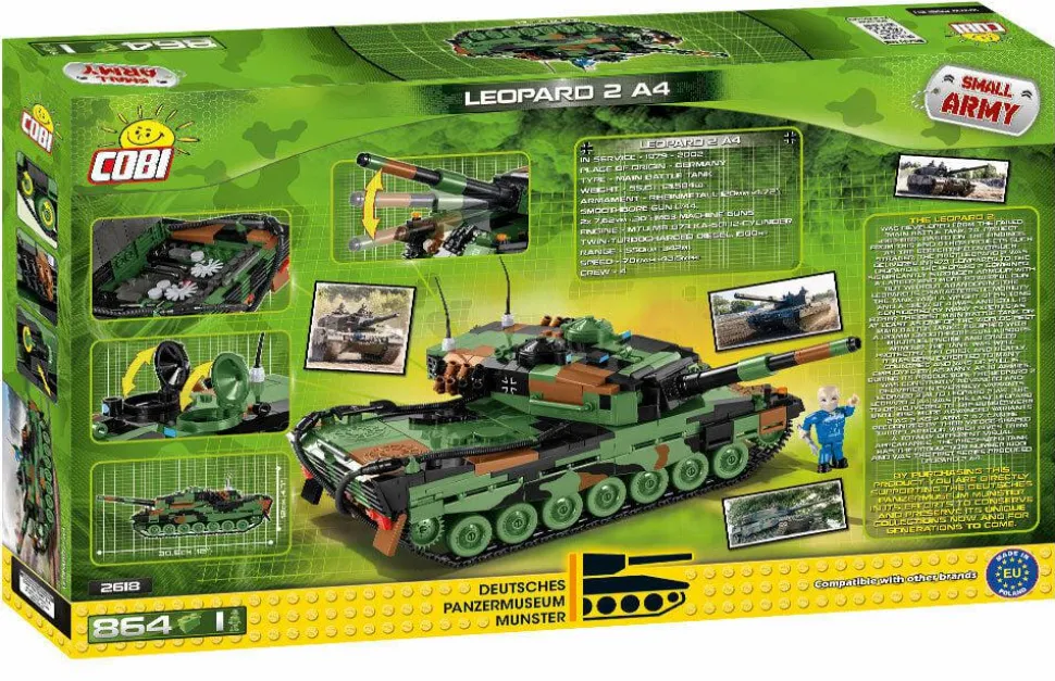 Cobi: Armed Forces - Leopard 2A4 Tank 1/35th Scale Construction Set (864 Pieces)