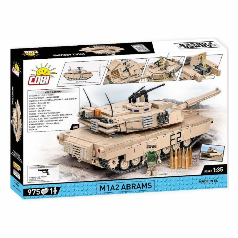 Cobi: Armed Forces - M1A2 Abrams Tank 1/35th Scale Building Block Construction Set (975 Pieces)