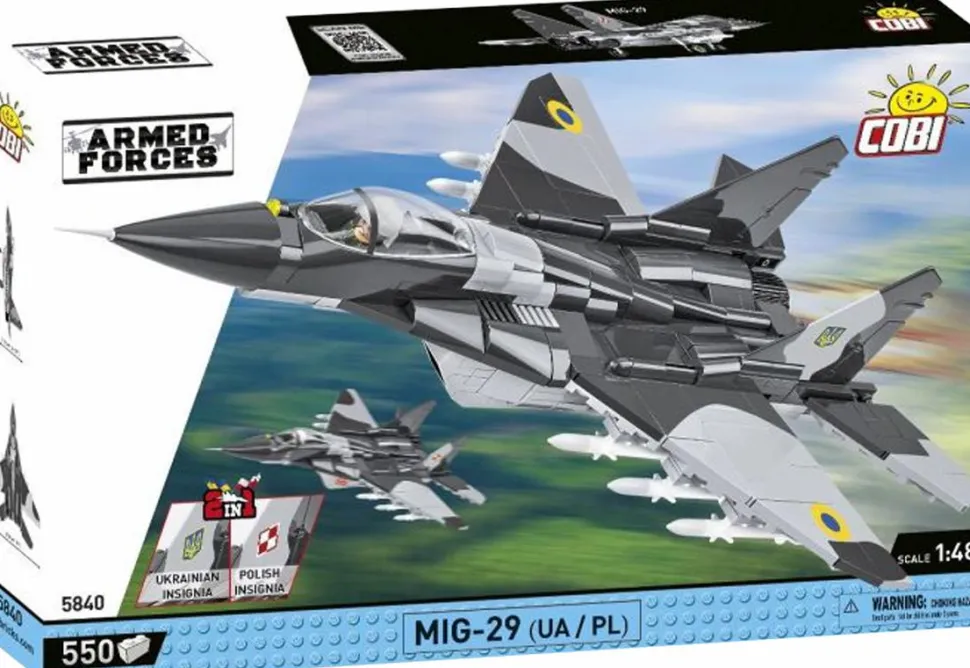 Cobi: Armed Forces - MiG-29 (Ukraine/Poland) Fighter Jet 2-In-1 1/48th Scale Building Block Construction Set (550 Pieces)