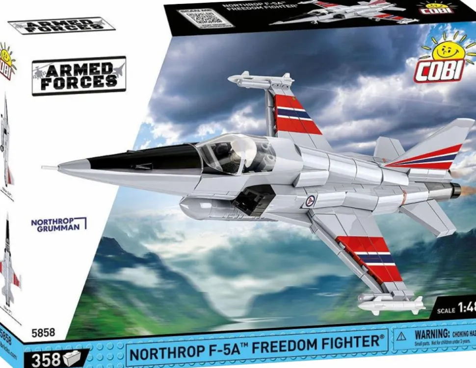 Cobi: Armed Forces - Northrop F-5A Freedom Fighter Jet 1/48th Scale Building Block Construction Set (358 Pieces)