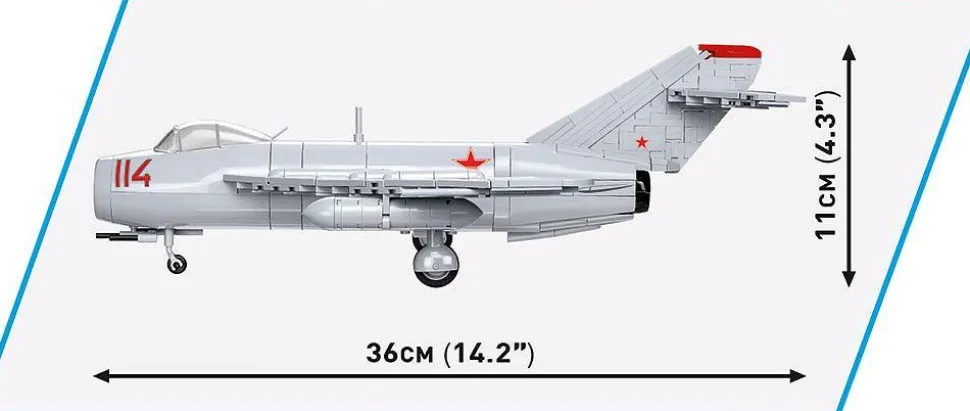 Cobi: Cold War - MiG-17 NATO Code "Fresco" Fighter Jet Historical Collection 1/32 Scale Building Block Construction Set (568 Pieces)