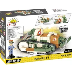 Cobi: Great War - Renault FT Tank Historical Collection 1/35th Scale Building Block Construction Set (304 Pieces)
