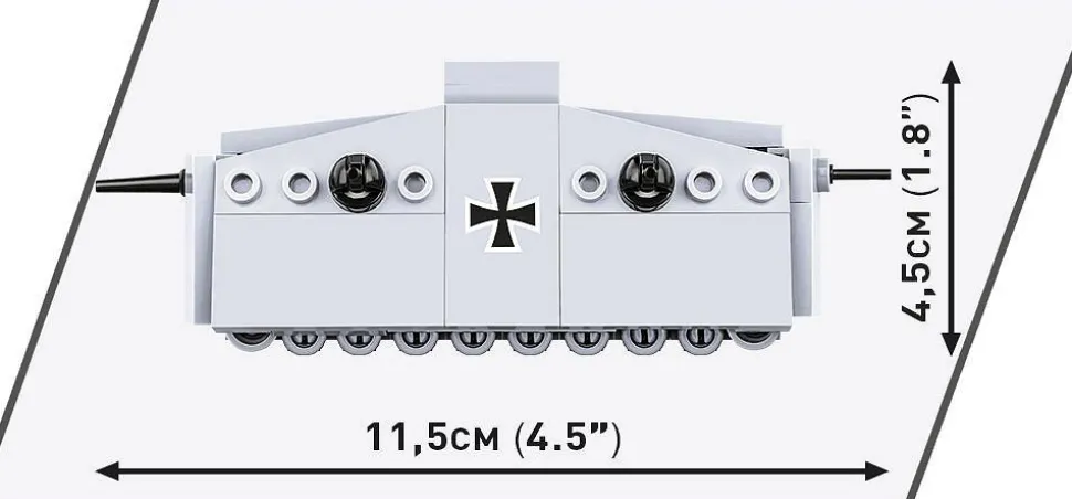Cobi: Great War - Sturmpanzerwagen A7V Tank Historical Collection 1/72 Scale Building Block Construction Set (119 Pieces)