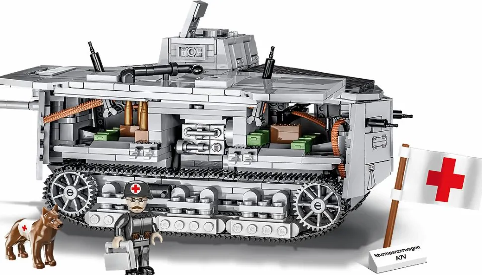 Cobi: Great War - Sturmpanzerwagen A7V Tank Historical Collection 1/35th Scale Building Block Construction Set (840 Pieces)