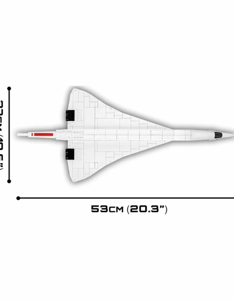 Cobi: Historical Collection - Concorde G-BBDG Passenger Jet 1/95th Scale Construction Set (455 Pieces)