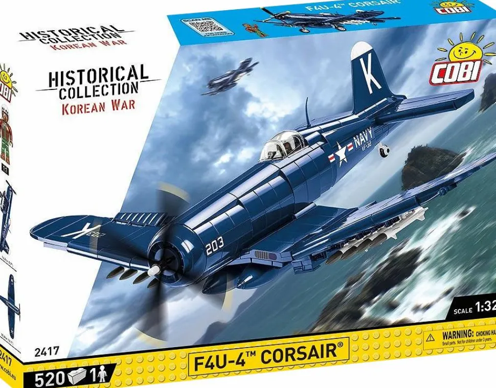 Cobi: Korean War - F4U-4 Corsair Fighter Bomber Historical Collection 1/32 Scale Building Block Construction Set (520 Pieces)