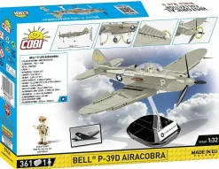 Cobi: World War II - Bell P-39D Airacobra (US) Historical Collection 1/32 Scale Fighter Plane Building Block Construction Set (361 Pieces)