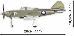 Cobi: World War II - Bell P-39D Airacobra (US) Historical Collection 1/32 Scale Fighter Plane Building Block Construction Set (361 Pieces)