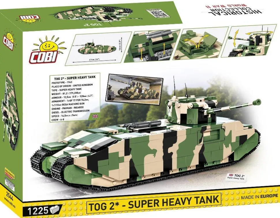 Cobi: World War II - British Tog 11 Super Heavy Tank Construction Set (1230 pieces)
