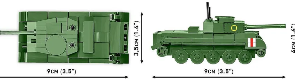 Cobi: World War II - Cromwell Mk.IV Tank Historical Collection 1/72 Scale Building Block Construction Set (110 Pieces)