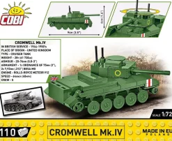 Cobi: World War II - Cromwell Mk.IV Tank Historical Collection 1/72 Scale Building Block Construction Set (110 Pieces)