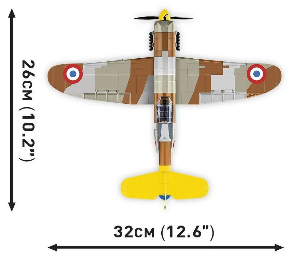 Cobi: World War II - Dewoitine D.520 Fighter Plane Historical Collection 1/32 Scale Building Block Construction Set (335 Pieces)