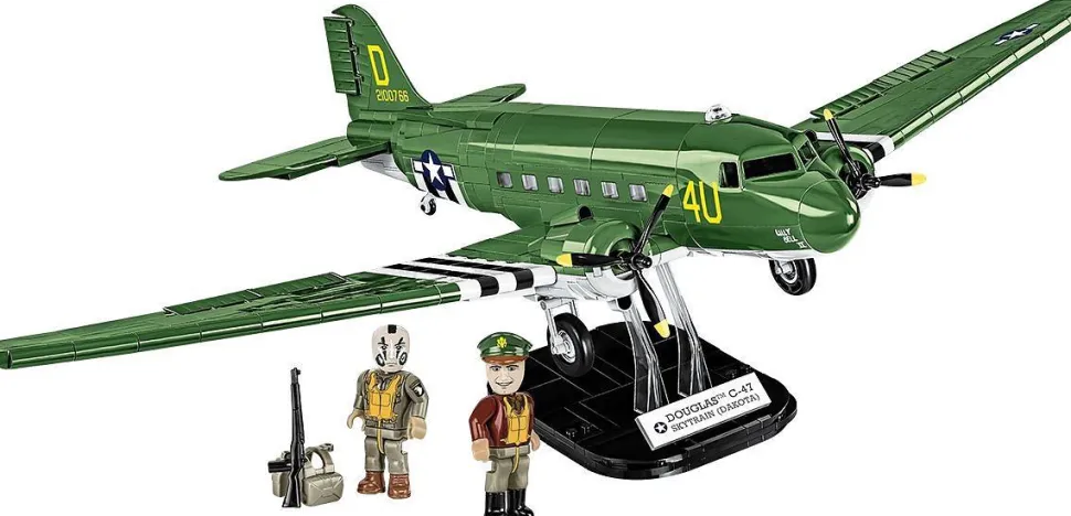 Cobi: World War II - Douglas C-47 Skytrain "Dakota" Transport Plane Historical Collection 1/48th Scale Building Block Construction Set (896 Pieces)