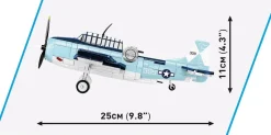 Cobi: World War II - Grumman TBF Avenger Torpedo Bomber Plane Historical Collection 1/48th Scale Building Block Construction Set (392 Pieces)
