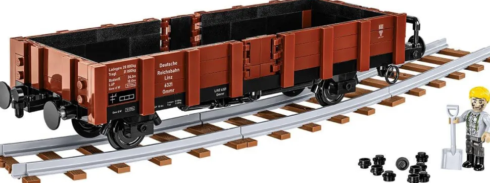 Cobi: World War II - Guterwagen Typ Ommr 32 Linz Gondola Train Car Historical Collection 1/35th Scale Building Block Construction Set (584 Pieces)