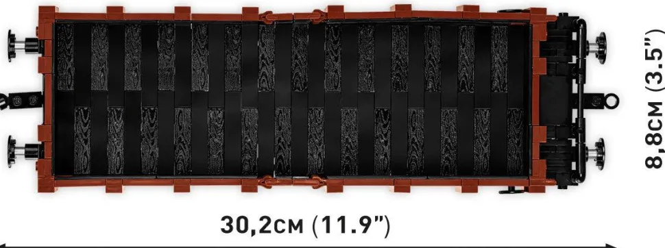 Cobi: World War II - Guterwagen Typ Ommr 32 Linz Gondola Train Car Historical Collection 1/35th Scale Building Block Construction Set (584 Pieces)