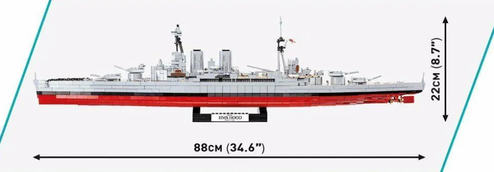 Cobi: World War II - HMS Hood Battlecruiser 1/300th Scale Construction Set (2613 Pieces)