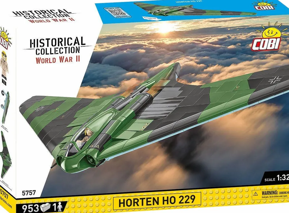 Cobi: World War II - Horten HO 229 Fighter Bomber Plane Historical Collection 1/32 Scale Building Block Construction Set (953 Pieces)
