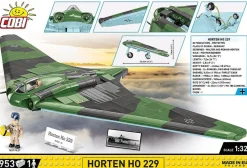 Cobi: World War II - Horten HO 229 Fighter Bomber Plane Historical Collection 1/32 Scale Building Block Construction Set (953 Pieces)