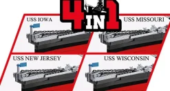 Cobi: World War II - Iowa-Class Battleship Construction Set (2665 pieces)