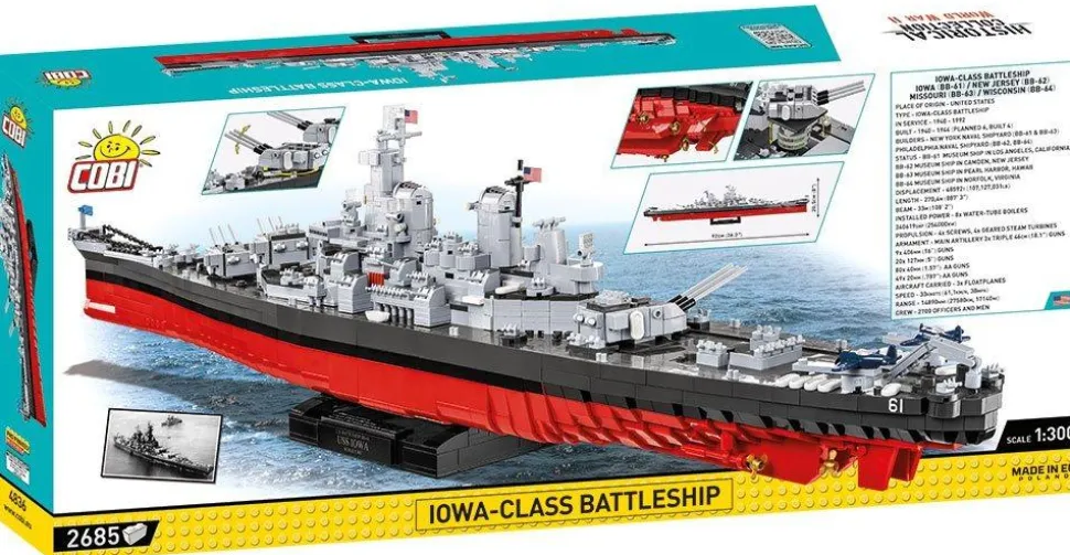 Cobi: World War II - Iowa-Class Battleship Construction Set (2665 pieces)