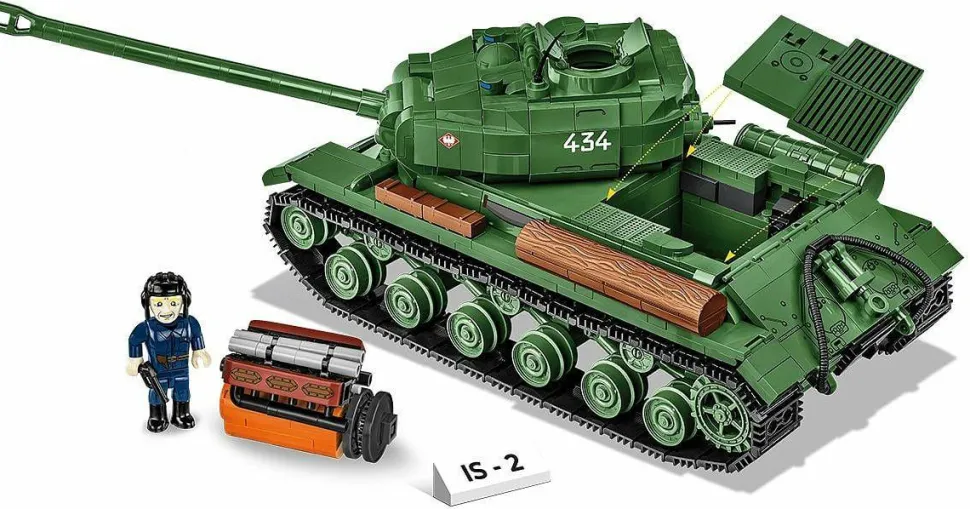 Cobi: World War II - IS-2 Heavy Tank 3-in-1 Historical Collection 1/28th Scale Building Block Construction Set (1051 Pieces)