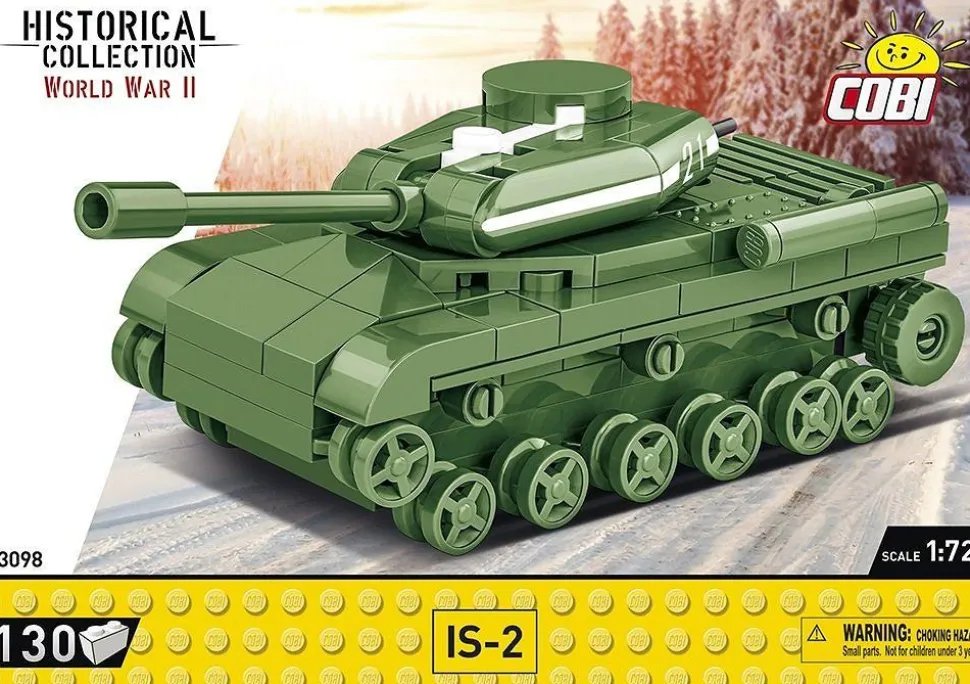 Cobi: World War II - IS-2 Tank Historical Collection 1/72 Scale Building Block Construction Set (130 Pieces)