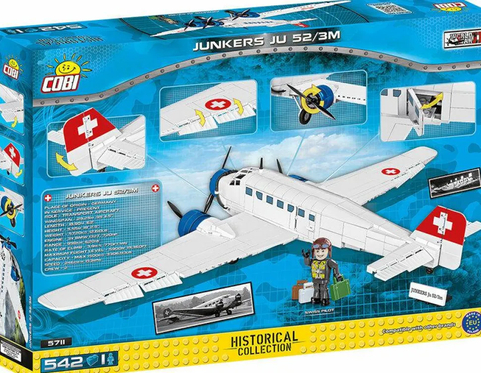 Cobi: World War II - Junkers Ju 52/3m Transport Aircraft Construction Set (542 Pieces)