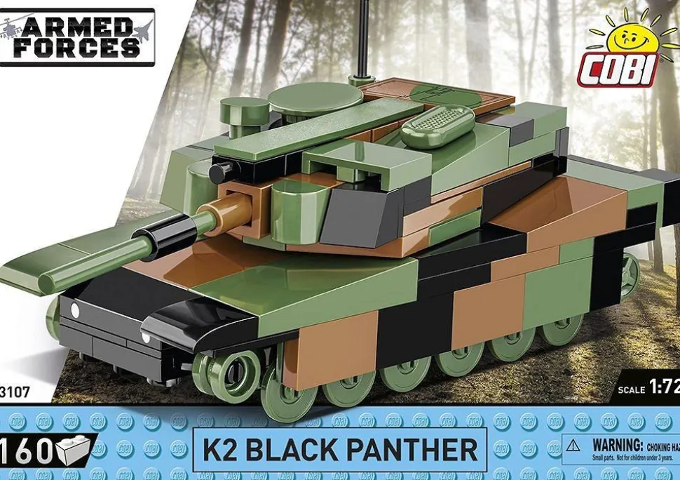 Cobi: World War II - K2 Black Panther Tank 1/72 Scale Building Block Construction Set (160 Pieces)