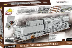Cobi: World War II - Kriegslokomotive Baureihe 52 Steam Locomotive Train Historical Collection 1/35th Scale Building Block Construction Set (2476 Pieces)