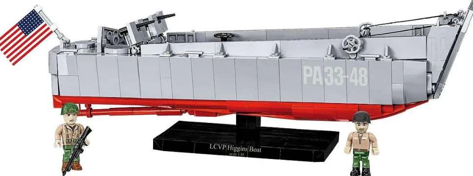 Cobi: World War II - LCVP Higgins Boat Historical Collection 1/35th Scale Building Block Construction Set (715 Pieces)